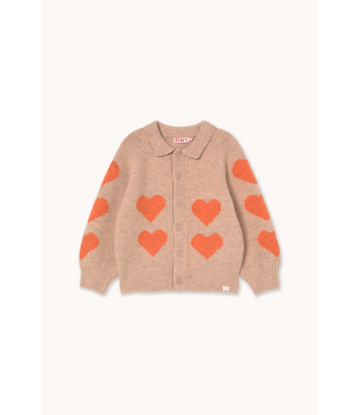 Tiny Cottons Hearts cardigan wild rose