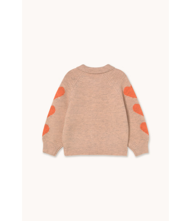 Tiny Cottons Hearts cardigan wild rose