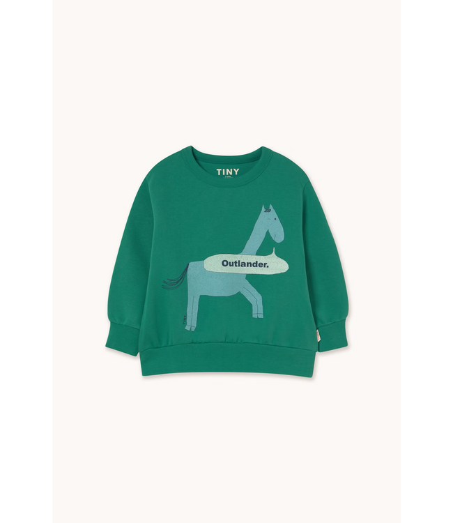 Tiny Cottons Horse graphic sweatshirt Dark emerald
