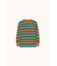 Tiny Cottons Stripes sleeve knit tee dark green