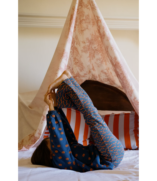 Tiny Cottons Mini apples rib pant Light navy