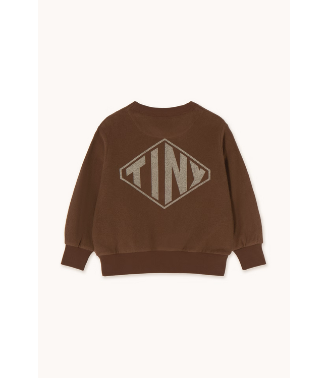 Tiny Cottons Diamond grapic towel sweatshirt Dark brown