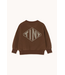 Tiny Cottons Diamond grapic towel sweatshirt Dark brown