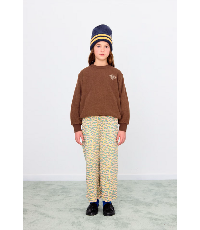 Tiny Cottons Diamond grapic towel sweatshirt Dark brown