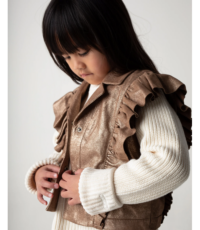 Donsje Piep Leather Gilet