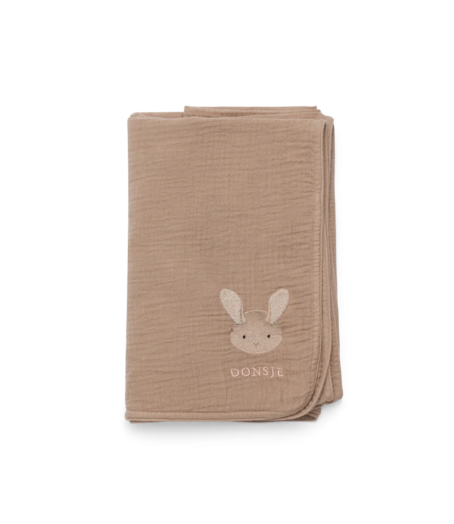 Donsje Ploekie Muslin Blanket XL | Fluffy Bunny