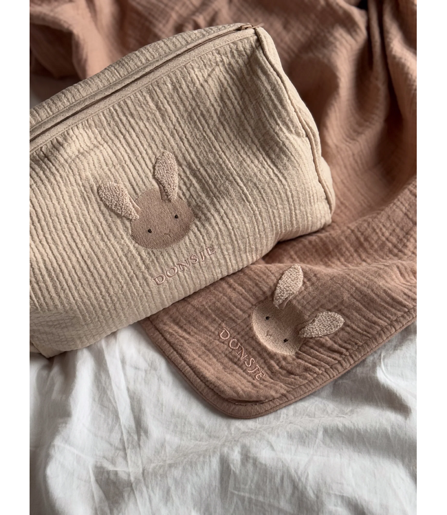 Donsje Ploekie Muslin Blanket XL | Fluffy Bunny