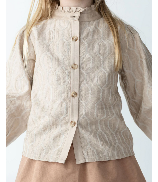 Donsje Fini Blouse Soft taupe - rose chain