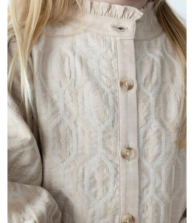 Donsje Fini Blouse Soft taupe - rose chain