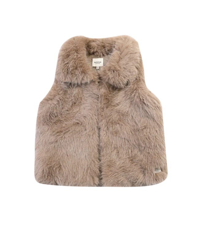 Donsje Roswita Gilet Taupe teddy