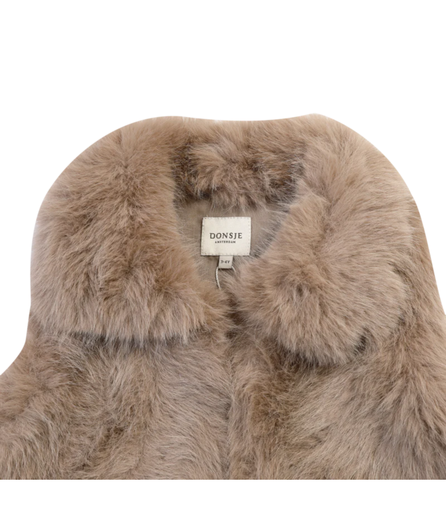 Donsje Roswita Gilet Taupe teddy