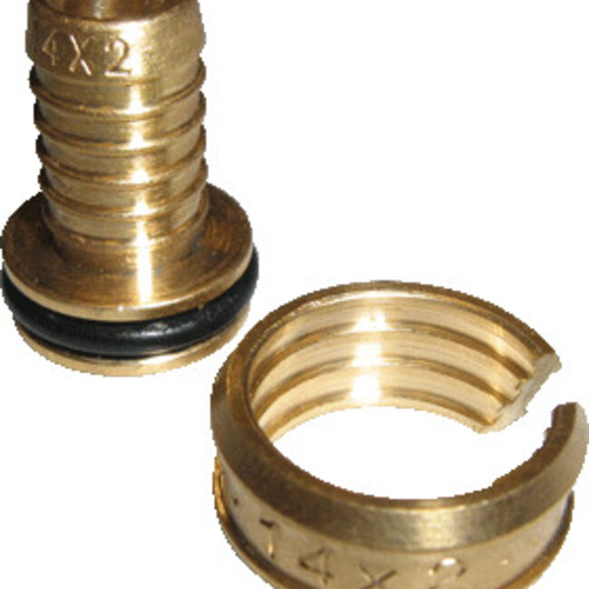 Pentec Knelset slangpilaar met ring en wartel, 12 x 2mm zak v 10