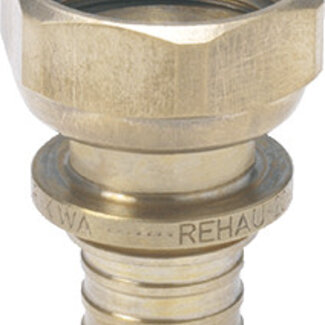 Rehau Rehau Rautitan RX rechte koppeling met wartel 20mm x 3/4"" (schuif x wartel binnendraad)