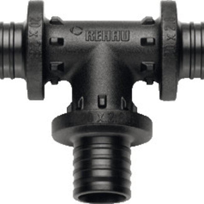 Rehau Rehau Rautitan fitting, t-stuk, 25x16x25mm, schuifeind