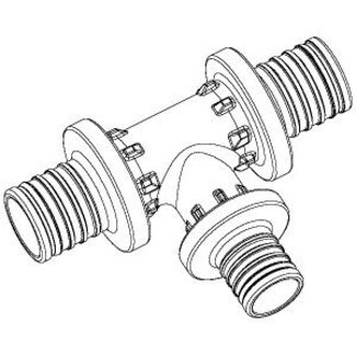 Rehau Rehau Rautitan fitting, t-stuk, 40x25x40mm, schuifeind