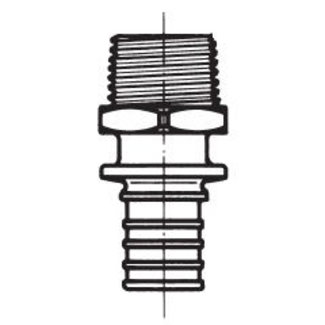 Rehau Rehau Rautherm, fitting messing, schuifeind x schuifeind  20-r1/2"-l15 10 stuks