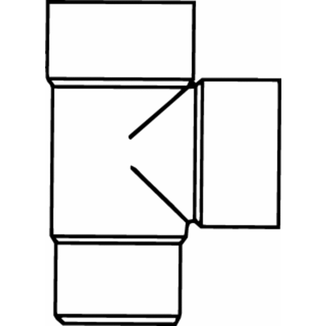Pipelife PVC HWA T-ST 90 2XM/VS 80