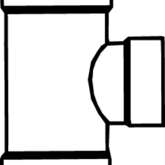 Pipelife PVC T-ST 90 3XM 110X75 L