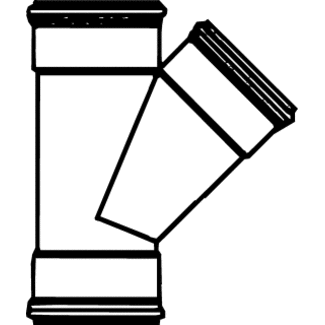 Pipelife PVC T-STUK 45 3XMOF  125