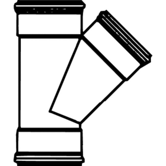 Pipelife PVC T-STUK 45 3XMOF  125