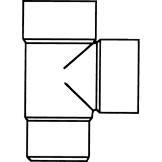 Pipelife PVC HWA T-ST 90 2XM/VS 70