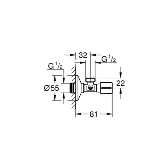 Grohe STOPKRSAN 1/2X1/2 TEFL BU