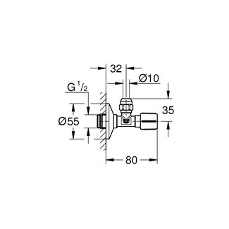 Grohe STOPKRSAN 1/2X3/8 TEFL KN