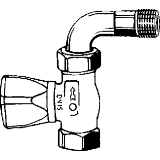 Heimeier Heimeier Mikrotherm radiatorkraan 1/2" recht + bocht