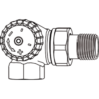 Heimeier Heimeier therm. afsluiter V-exact WET15 (1/2") linkse aansl.