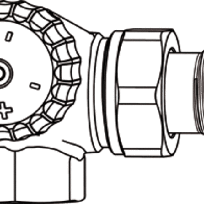 Heimeier Heimeier therm. afsluiter V-exact WET15 (1/2") linkse aansl.