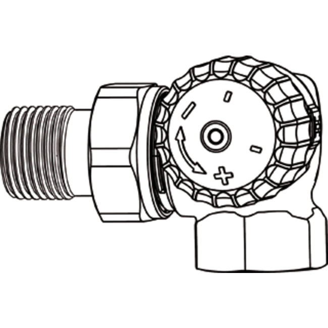 Heimeier Heimeier therm. afsluiter V-exact WET15 (1/2") rechtse aansl.