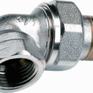 Comap (VSH Fittings) Comap Sar radiatorkoppeling haaks 3/4" buitendraad x binnendraad vernikkeld