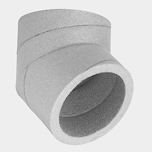 Ubbink Ubbink Aerfoam geïsoleerd HR-WTW 180 mm bocht 45 gr