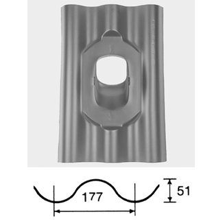 Ubbink Ubbink doorvoerpan Ø166 mm Eternit 177x51 25°-45° Stormpan 44