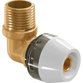 Uponor Uponor RTM Fitting met 2 aansluitingen 90GR 16X1/2 buitendraad