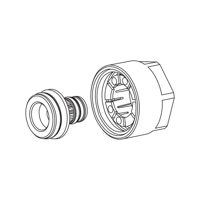 Rehau Rehau aansluit koppeling 20 x 2mm - 3/4" euroconus. Voor kunststof buis