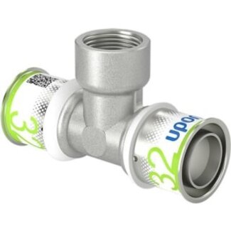 Uponor Uponor, T-stuk, S-press plus, 32mm x 3/4" x 32mm (pers x binnendraad x pers), messing