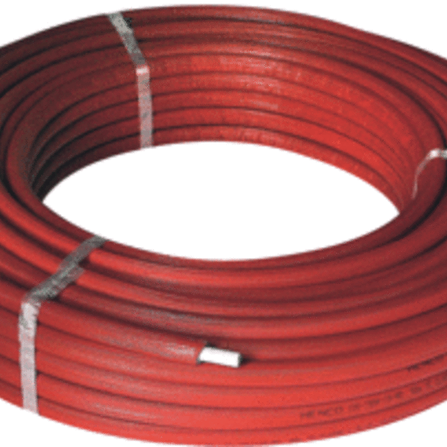 Henco Henco Buis - ø26 x 3mm - geïsoleerd 10mm - rood - 50 meter