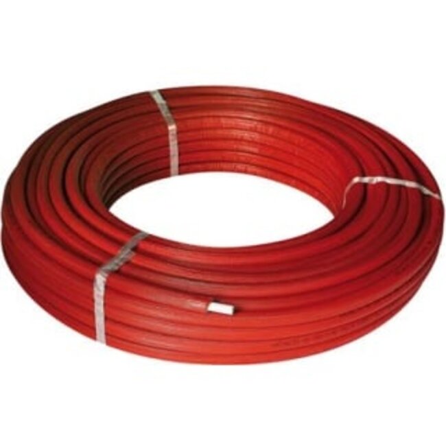 Henco Henco Buis - ø26 x 3mm - Geïsoleerd 10mm rood  50 meter