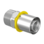 Uponor Uponor MLC-G rechte koppeling, puntstuk 25mm x 3/4'' messing, gas (pers x buitendraad)