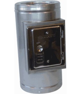 Metaloterm ATTR 18 ATTR Dubbelwandig rookgas hulpstuk met 2 aansluitingen 180 MM
