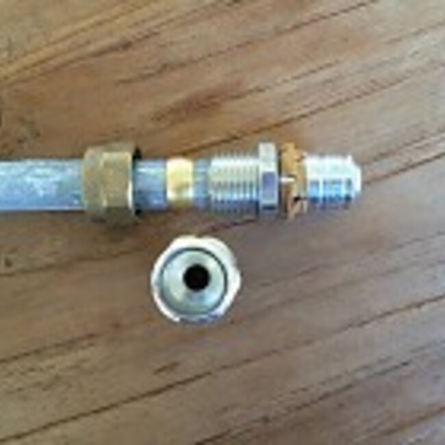 Uponor MLC rechte koppeling, puntstuk 20 x 22mm knel messing (pers x buitendraad) zonder ring
