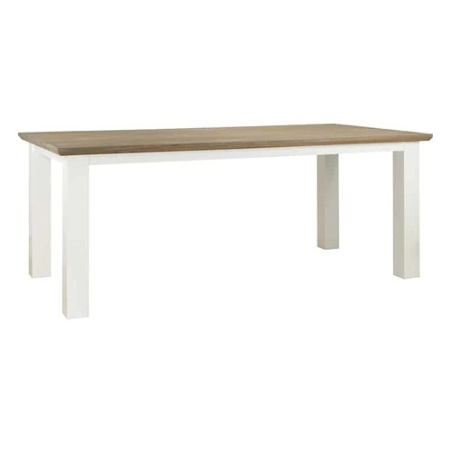 Richmond Interiors Eettafel Cardiff 220x100, rechte poten (SNOW) Richmond Interiors Eettafel Cardiff 220x100, rechte poten (SNOW)