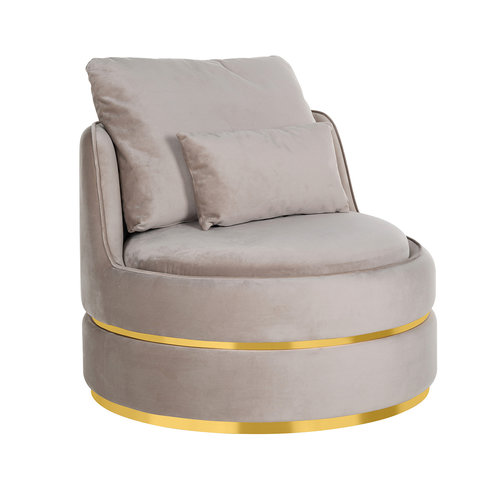 Richmond Interiors Fauteuil Kylie Khaki velvet / gold (Quartz Khaki 903) Richmond Interiors Fauteuil Kylie Khaki velvet / gold (Quartz Khaki 903)