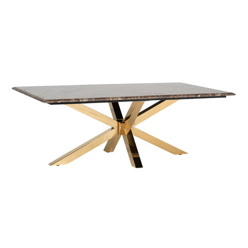 Richmond Interiors Salontafel Conrad met faux emperador marmer (Goud) Richmond Interiors Salontafel Conrad met faux emperador marmer (Goud)