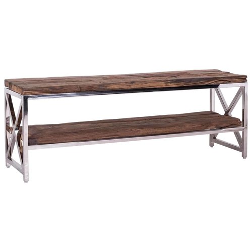 Richmond Interiors TV-dressoir Kensington 2-planken (Zilver) Richmond Interiors TV-dressoir Kensington 2-planken (Zilver)