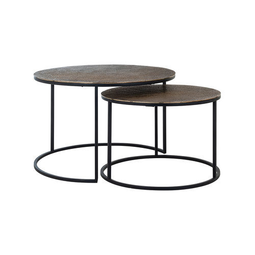 Salontafel Arsenio set van 2 (Brushed Gold) Salontafel Arsenio set van 2 (Brushed Gold)