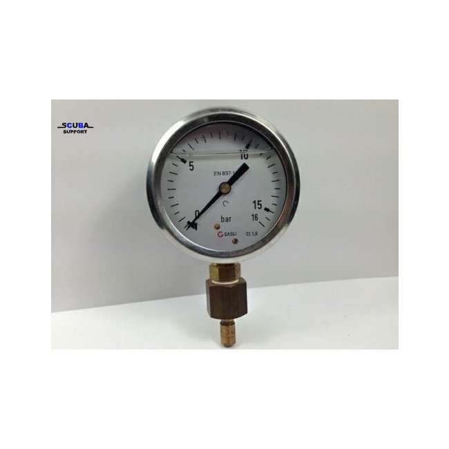 Scuba Support Middendruk manometer Glycerine gevuld