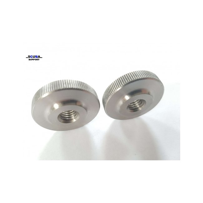 Scuba Support RVS moeren voor dubbelset (laag)