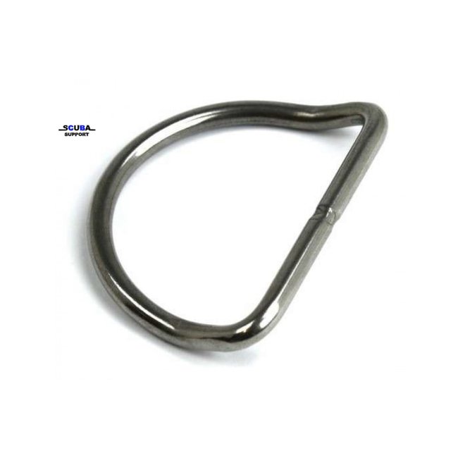 DirZone D-ring, rvs 50mm gebogen